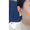 Women's Light Luxury Natural Freshwater Pearl And Sea Shell Heart Earrings In S925 Sterling Silver And 18K Goldfilled