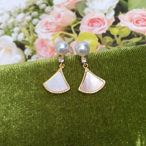 Women's Light Luxury Natural Freshwater Pearl And Sea Shell Motherofthesea S925 Sterling Silver Earrings