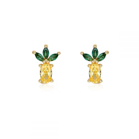 Women's Light Luxury Niche Fashion Distinctive Zircon Earrings With Fruit Pattern