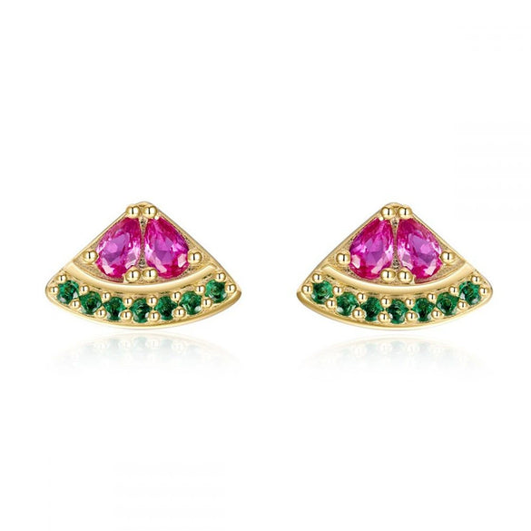Women's Light Luxury Niche Fashion Distinctive Zircon Earrings With Fruit Pattern