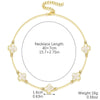 Women's Light Luxury Niche Highend Sense Fourleaf Clover Zinc Alloy Clavicle Chain Ochain Necklace With Geometric Pattern And Electroplating Treatment