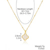 Women's Light Luxury Niche Highend Sense Fourleaf Clover Zinc Alloy Clavicle Chain Ochain Necklace With Geometric Pattern And Electroplating Treatment