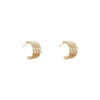 Women's Light Luxury Niche Temperament Geometric Copper Electroplated Zircon Pearl Earrings