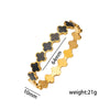 Women's Light Luxury Oildropping Fourleaf Clover Titanium Steel Bracelet With Vacuum Furnace Electroplating Nonfading Antiallergic