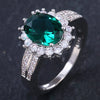 Women's Light Luxury Oval Copper Ring With Geometric Style And Zircon Design