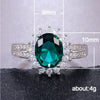 Women's Light Luxury Oval Copper Ring With Geometric Style And Zircon Design