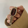 Women's Light Luxury Quartz Wristwatch Zinc Alloy Case Oval Dial Medieval Style