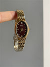 Women's Light Luxury Quartz Wristwatch Zinc Alloy Case Oval Dial Medieval Style