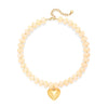 Women's Light Luxury Resin Heart Pendant Necklace With Bead Chain Electroplated Heart Shaped Fashion Jewelry