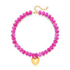 Women's Light Luxury Resin Heart Pendant Necklace With Bead Chain Electroplated Heart Shaped Fashion Jewelry