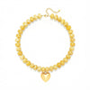 Women's Light Luxury Resin Heart Pendant Necklace With Bead Chain Electroplated Heart Shaped Fashion Jewelry