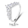 Women's Light Luxury S925 Silver Crown Pattern Ring With Zircon And Diamond