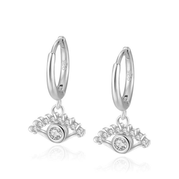 Women's Light Luxury S925 Silver Needle Geometric Zircon Earrings With Electroplating