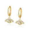 Women's Light Luxury S925 Silver Needle Geometric Zircon Earrings With Electroplating