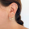Women's Light Luxury S925 Silver Needle Geometric Zircon Earrings With Electroplating