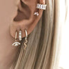 Women's Light Luxury S925 Silver Needle Geometric Zircon Earrings With Electroplating