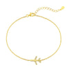 Women's Light Luxury S925 Sterling Silver Bracelet With Aircraft Pendant And Electroplating Design