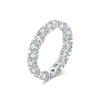 Women's Light Luxury S925 Sterling Silver Electroplated Diamond Ring
