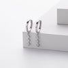 Women's Light Luxury S925 Sterling Silver Geometric Horse Eye Water Drops Diamond Pendant Earrings