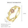 Women's Light Luxury S925 Sterling Silver Geometric Round Zircon Butterfly Ring Jewelry