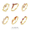 Women's Light Luxury S925 Sterling Silver Geometric Round Zircon Butterfly Ring Jewelry