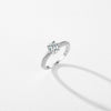 Women's Light Luxury S925 Sterling Silver Inlaid Zircon Geometric Ring Jewelry