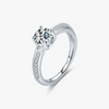 Women's Light Luxury S925 Sterling Silver Inlaid Zircon Geometric Ring Jewelry