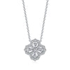 Women's Light Luxury S925 Sterling Silver Love Heart Four Leaf Clover Zircon Pendant O Chain Necklace With Mixed Gem Inlay And Electroplating
