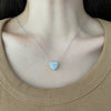 Women's Light Luxury S925 Sterling Silver Love Heart Four Leaf Clover Zircon Pendant O Chain Necklace With Mixed Gem Inlay And Electroplating