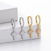 Women's Light Luxury S925 Sterling Silver Microinlaid Zircon Star Hoop Earrings