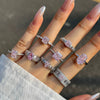 Women's Light Luxury S925 Sterling Silver Ring With Geometric Pattern And Electroplating