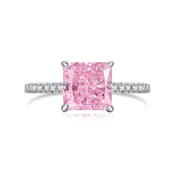 Women's Light Luxury S925 Sterling Silver Ring With Geometric Pattern And Electroplating
