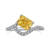 Women's Light Luxury S925 Sterling Silver Ring With Geometric Pattern And Ice Flower Cut 8A Color Zircon Electroplated