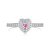 Women's Light Luxury S925 Sterling Silver Ring With Pink Zircon Geometric Crown Heart Flower Bow Wave Ushape Drop Shape Design Electroplated