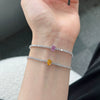 Women's Light Luxury S925 Sterling Silver Tennis Bracelet With Geometric Pattern And Electroplating Oval Zircon Ice Flower Cut