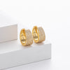 Women's Light Luxury S925 Sterling Silver Ushape Inlaid Zircon Earring