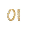 Women's Light Luxury Silver Inlaid Zircon Ushape Earrings