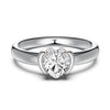 Women's Light Luxury Smart Rotating S925 Sterling Silver Ring Geometric Oval Heartshaped With Zircon Electroplated