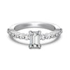 Women's Light Luxury Smart Rotating S925 Sterling Silver Ring Geometric Oval Heartshaped With Zircon Electroplated