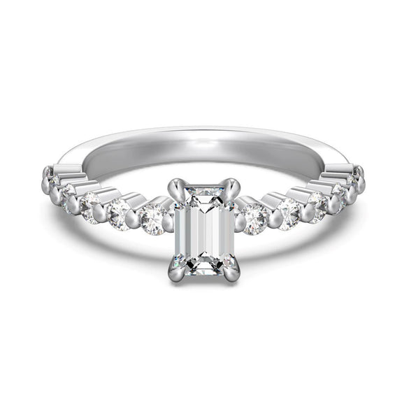 Women's Light Luxury Smart Rotating S925 Sterling Silver Ring Geometric Oval Heartshaped With Zircon Electroplated