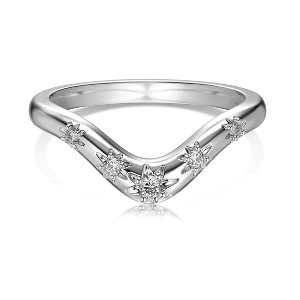 Women's Light Luxury Smart Rotating S925 Sterling Silver Ring Geometric Oval Heartshaped With Zircon Electroplated