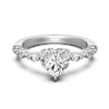 Women's Light Luxury Smart Rotating S925 Sterling Silver Ring Geometric Oval Heartshaped With Zircon Electroplated