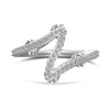 Women's Light Luxury Smart Rotating S925 Sterling Silver Ring Geometric Oval Heartshaped With Zircon Electroplated