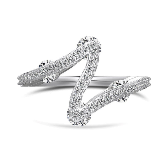 Women's Light Luxury Smart Rotating S925 Sterling Silver Ring Geometric Oval Heartshaped With Zircon Electroplated