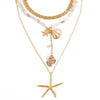Women's Light Luxury Stainless Steel And Titanium Steel Geometric Pattern Electroplated Conch Freshwater Pearl Necklace