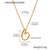 Women's Light Luxury 316L Stainless Steel And 316L Stainless Steel Irregular Heart And Geometric Shape Electroplated Clavicle Necklace