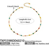 Women's Light Luxury Stainless Steel Electroplated Dopamine Colorblocking Clavicle Necklace And Bracelet Set