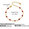 Women's Light Luxury Stainless Steel Electroplated Dopamine Colorblocking Clavicle Necklace And Bracelet Set