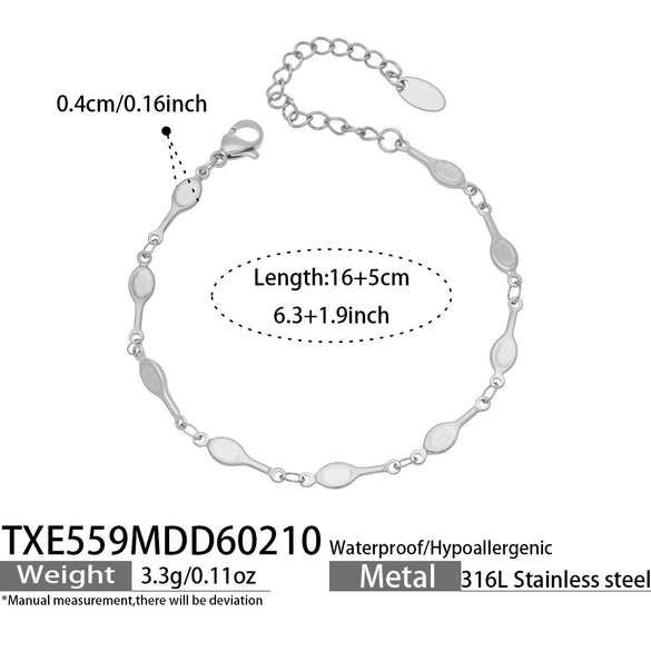 Women's Light Luxury Stainless Steel Electroplated Dopamine Colorblocking Clavicle Necklace And Bracelet Set