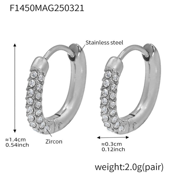 Women's Light Luxury 316L Stainless Steel Geometric Electroplated Earrings